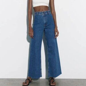 Zara The Mariner Jean in Blue with Raw Hem